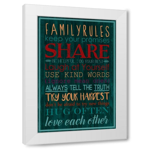 Spice Family Rules I White Modern Wood Framed Art Print by Popp, Grace