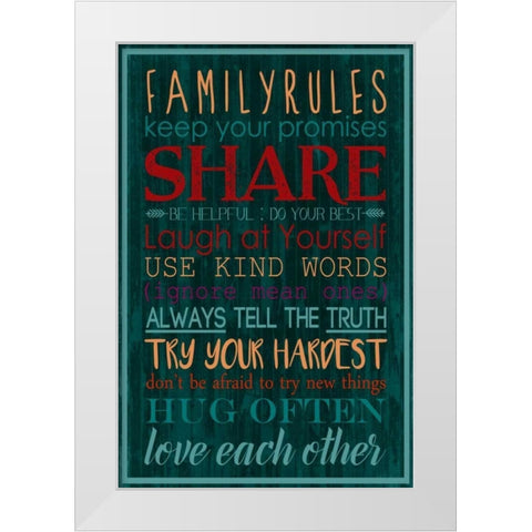Spice Family Rules I White Modern Wood Framed Art Print by Popp, Grace