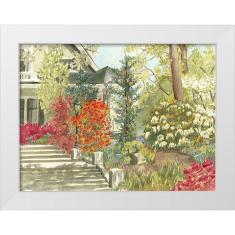 Custom Plein Air Garden I (ASH) White Modern Wood Framed Art Print by Miller, Dianne