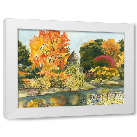 Custom Plein Air Garden II (ASH) White Modern Wood Framed Art Print by Miller, Dianne