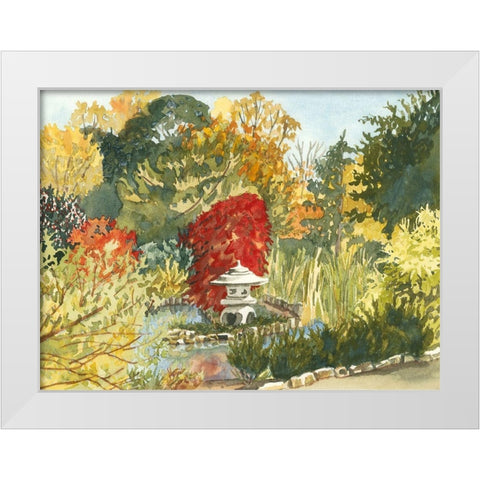 Custom Plein Air Garden III (ASH) White Modern Wood Framed Art Print by Miller, Dianne
