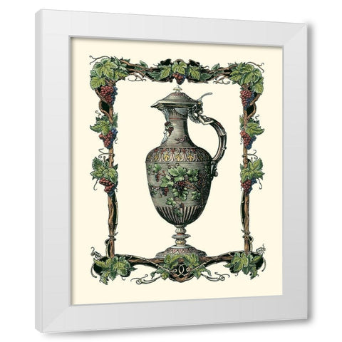 Wine Vessel II White Modern Wood Framed Art Print by Bookman, D.