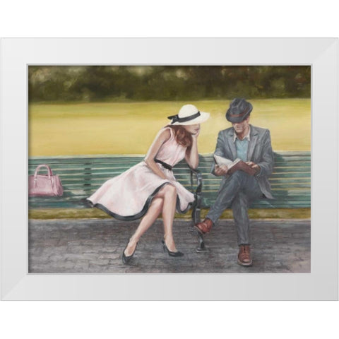 Prologue White Modern Wood Framed Art Print by Harper, Ethan