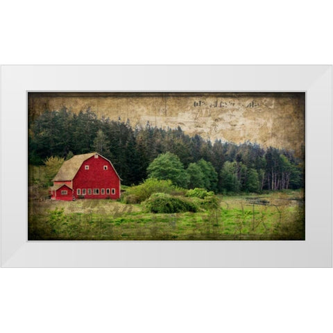 Widbys Barn I White Modern Wood Framed Art Print by Perry, Rachel