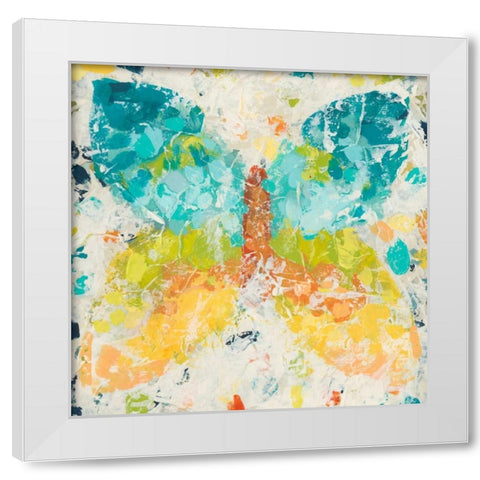 Prism Butterfly I White Modern Wood Framed Art Print by Vess, June Erica