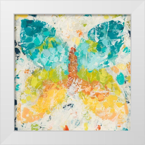 Prism Butterfly I White Modern Wood Framed Art Print by Vess, June Erica