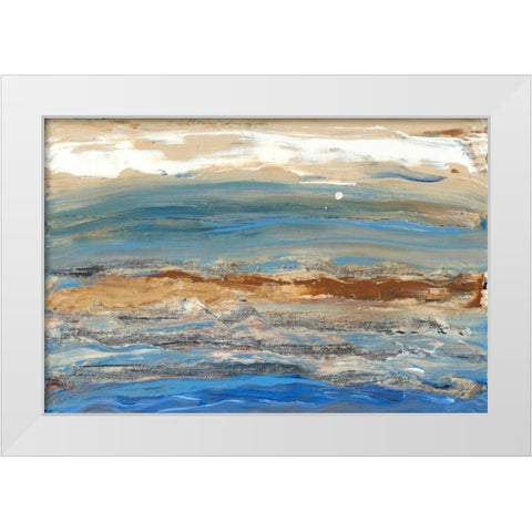 Indigo Currents I White Modern Wood Framed Art Print by Ludwig, Alicia
