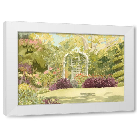 Aquarelle Garden II White Modern Wood Framed Art Print by Miller, Dianne