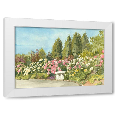 Aquarelle Garden III White Modern Wood Framed Art Print by Miller, Dianne