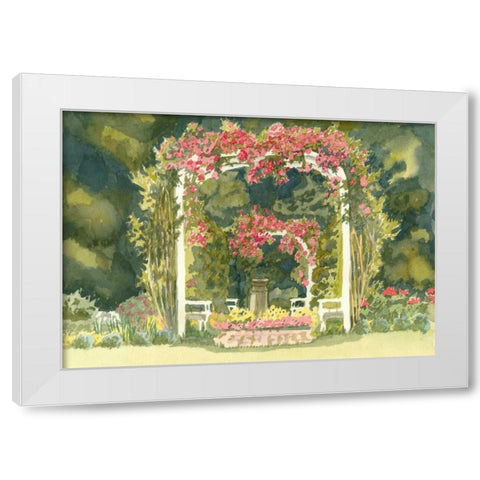 Aquarelle Garden IV White Modern Wood Framed Art Print by Miller, Dianne