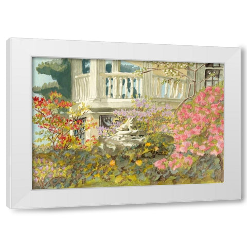 Aquarelle Garden V White Modern Wood Framed Art Print by Miller, Dianne