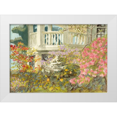 Aquarelle Garden V White Modern Wood Framed Art Print by Miller, Dianne
