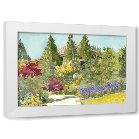 Aquarelle Garden IX White Modern Wood Framed Art Print by Miller, Dianne