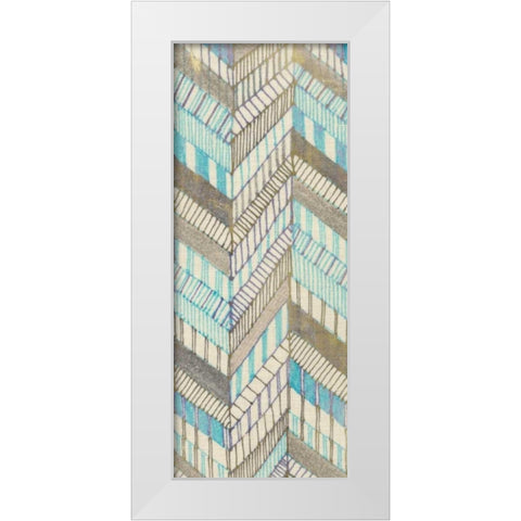 Sketched Chevron II White Modern Wood Framed Art Print by Galapon, Nikki