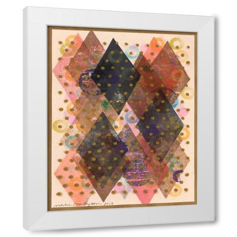 Inked Triangles I White Modern Wood Framed Art Print by Galapon, Nikki