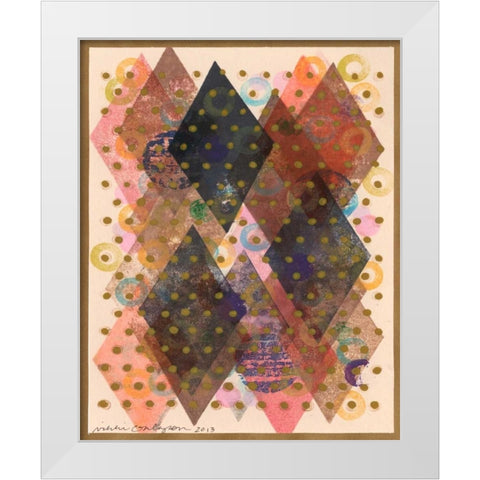 Inked Triangles I White Modern Wood Framed Art Print by Galapon, Nikki