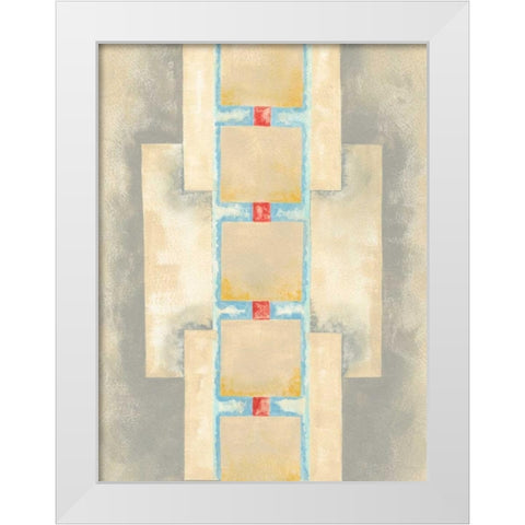 Squares in Line II White Modern Wood Framed Art Print by Galapon, Nikki