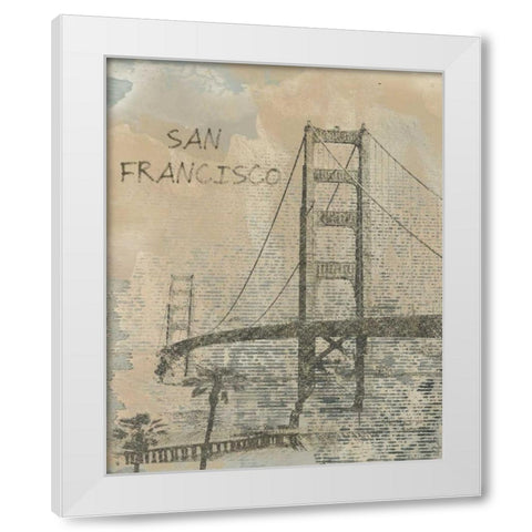 Remembering San Francisco White Modern Wood Framed Art Print by Orlov, Irena