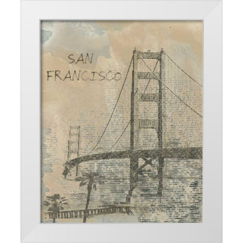 Remembering San Francisco White Modern Wood Framed Art Print by Orlov, Irena