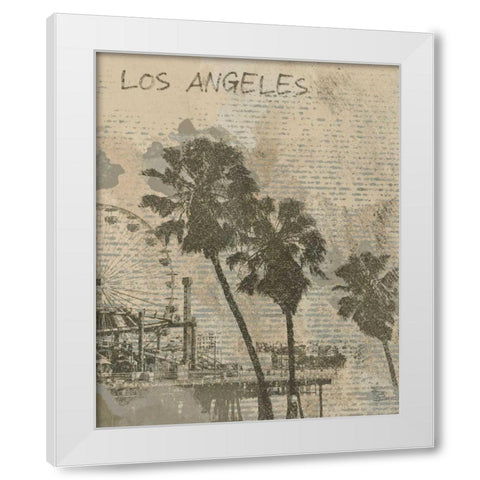Remembering Los Angeles White Modern Wood Framed Art Print by Orlov, Irena