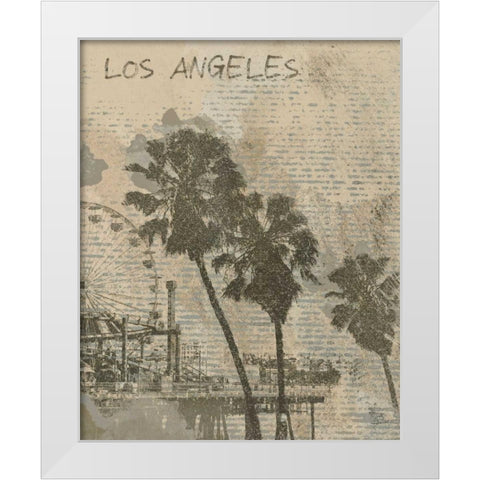 Remembering Los Angeles White Modern Wood Framed Art Print by Orlov, Irena