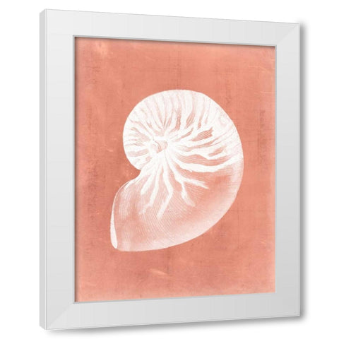 Sealife on Coral V White Modern Wood Framed Art Print by Vision Studio