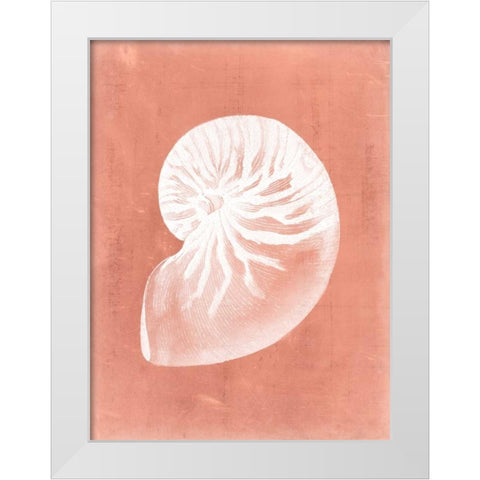 Sealife on Coral V White Modern Wood Framed Art Print by Vision Studio