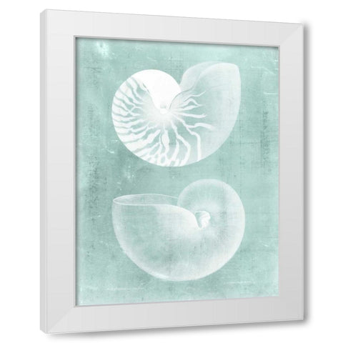 Nautilus on Spa I White Modern Wood Framed Art Print by Vision Studio