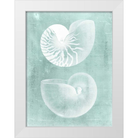 Nautilus on Spa I White Modern Wood Framed Art Print by Vision Studio