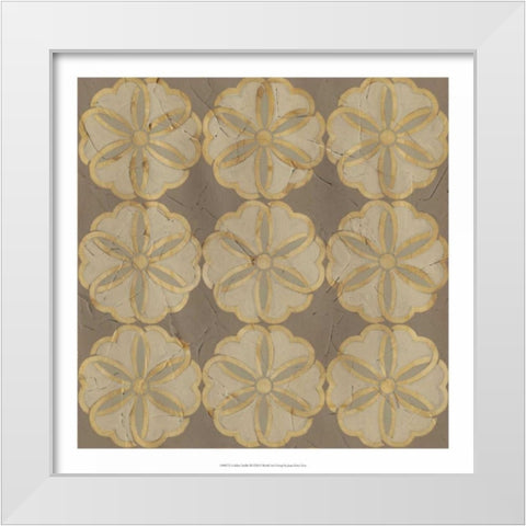 Golden Trellis III White Modern Wood Framed Art Print by Vess, June Erica