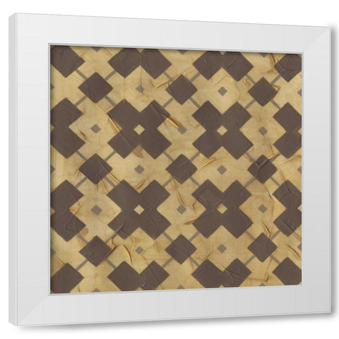 Golden Trellis IV White Modern Wood Framed Art Print by Vess, June Erica