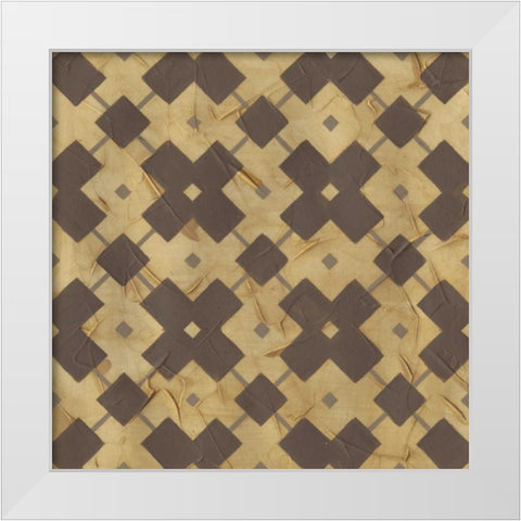 Golden Trellis IV White Modern Wood Framed Art Print by Vess, June Erica