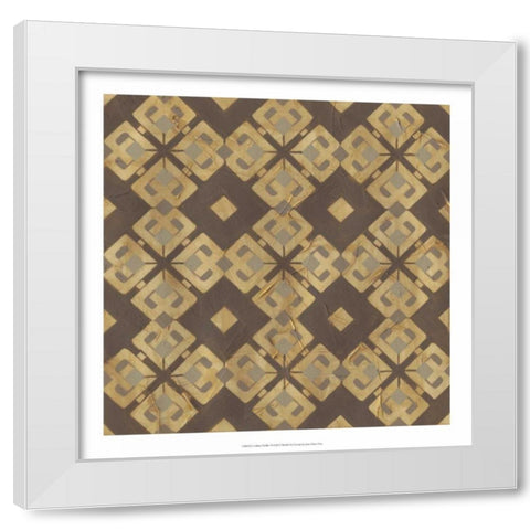 Golden Trellis VI White Modern Wood Framed Art Print by Vess, June Erica