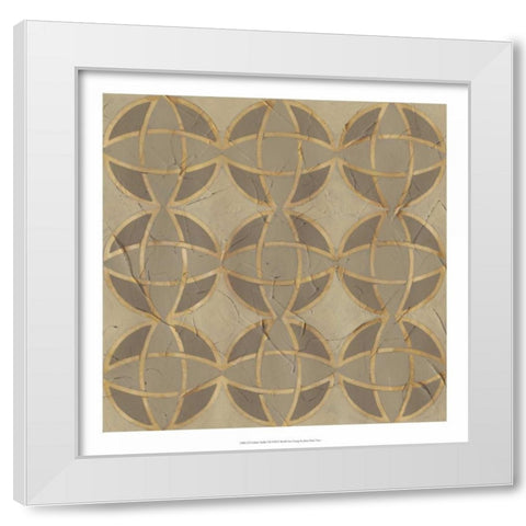 Golden Trellis VII White Modern Wood Framed Art Print by Vess, June Erica