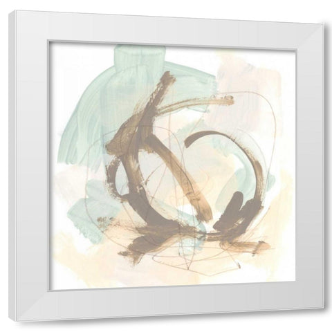 Intangible V White Modern Wood Framed Art Print by Vess, June Erica