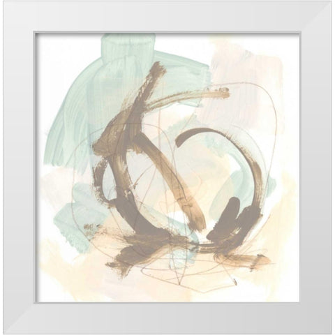 Intangible V White Modern Wood Framed Art Print by Vess, June Erica