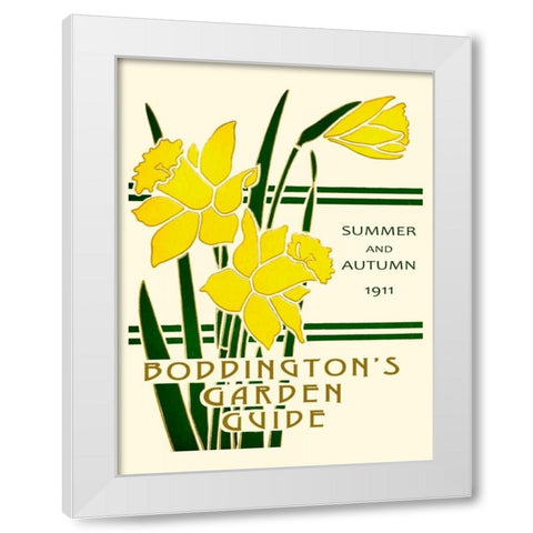 Boddingtons Garden Guide I White Modern Wood Framed Art Print by Vision Studio