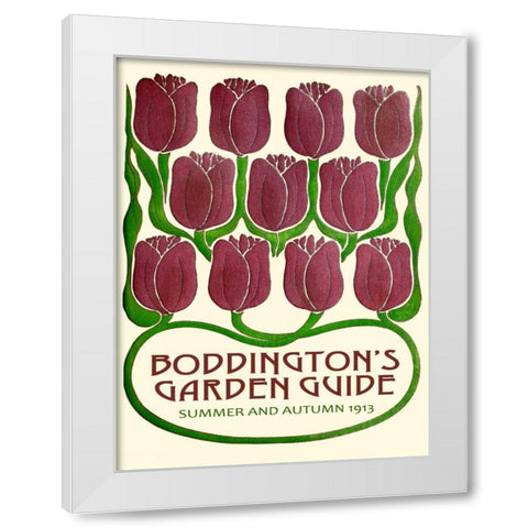 Boddingtons Garden Guide III White Modern Wood Framed Art Print by Vision Studio