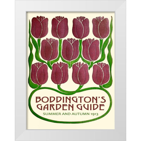 Boddingtons Garden Guide III White Modern Wood Framed Art Print by Vision Studio