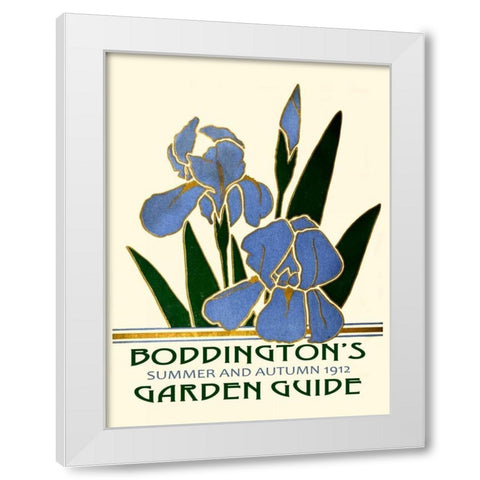 Boddingtons Garden Guide IV White Modern Wood Framed Art Print by Vision Studio