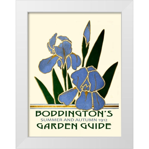 Boddingtons Garden Guide IV White Modern Wood Framed Art Print by Vision Studio