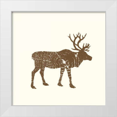 Timber Animals I White Modern Wood Framed Art Print by Hambly, Anna