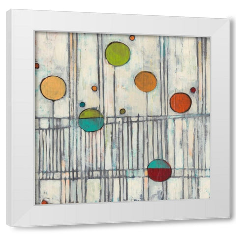 Arpeggio I White Modern Wood Framed Art Print by Vess, June Erica