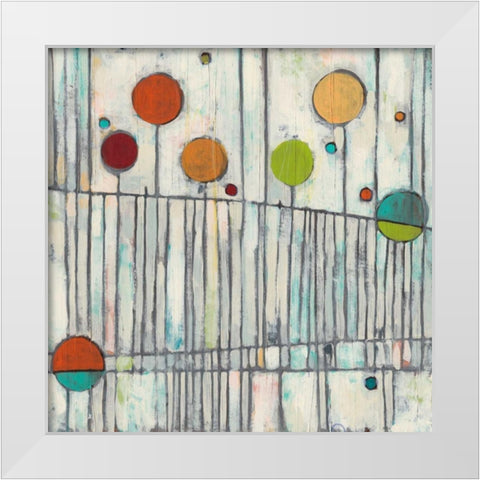 Arpeggio III White Modern Wood Framed Art Print by Vess, June Erica
