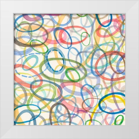 Oval Palette II White Modern Wood Framed Art Print by Galapon, Nikki