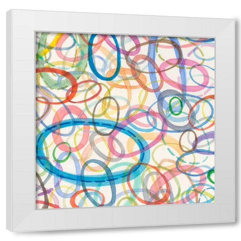 Oval Palette III White Modern Wood Framed Art Print by Galapon, Nikki