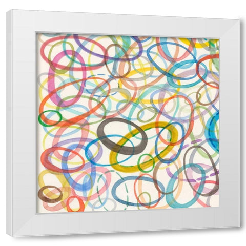 Oval Palette IV White Modern Wood Framed Art Print by Galapon, Nikki