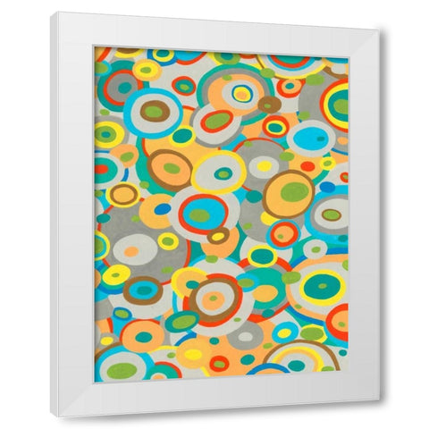 Overlapping Ovals II White Modern Wood Framed Art Print by Galapon, Nikki