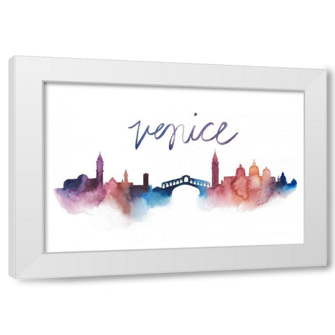 World Cities Skyline III White Modern Wood Framed Art Print by Popp, Grace