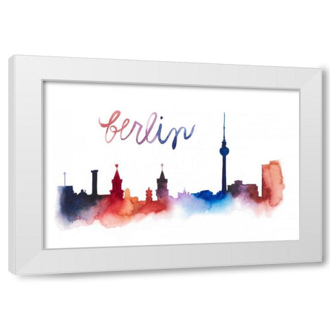World Cities Skyline IV White Modern Wood Framed Art Print by Popp, Grace